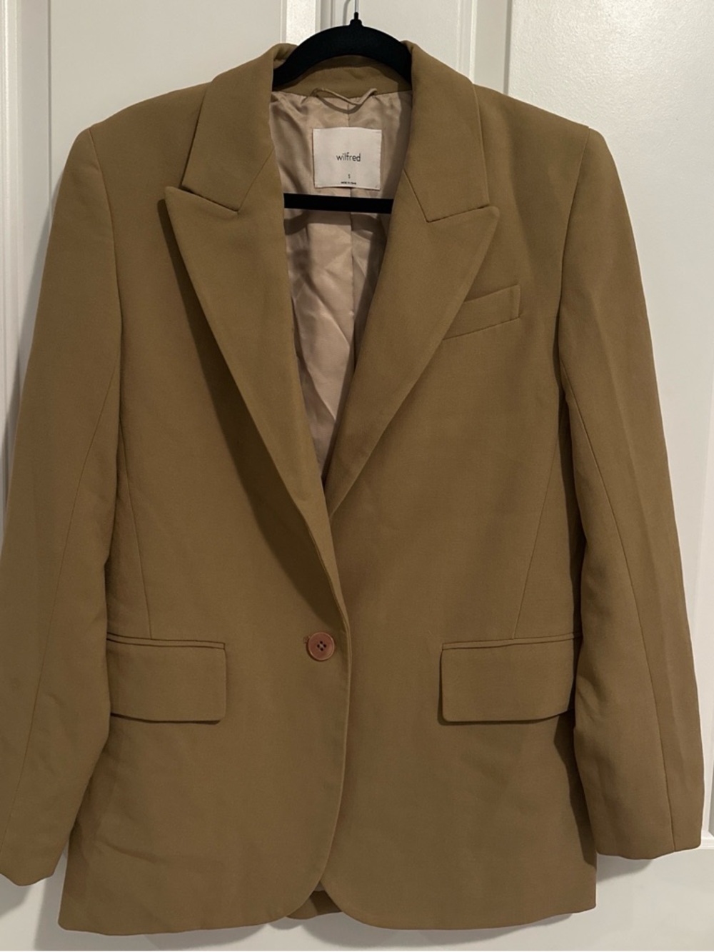 Wilfred Camel Brown Single-Button Blazer